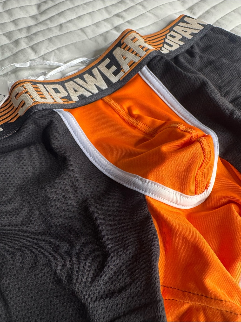 SUPAWEAR Men’s Contrast Black & Orange Boxer Briefs - Picture 4 of 4